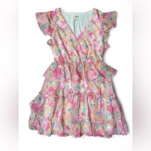 Peach Love Women’s Mini Floral Dress